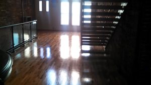 shiny wood floor