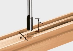 Router cutter HW with fitted base blade