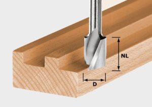 Spiral router cutter HS with base blade