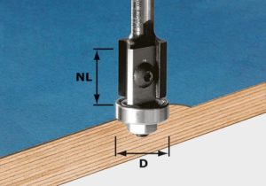 Turning plate edge trimming cutter HW with ball bearing guide
