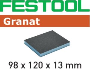 Hand abrasive Granat abrasive sponge 4" x 4-3